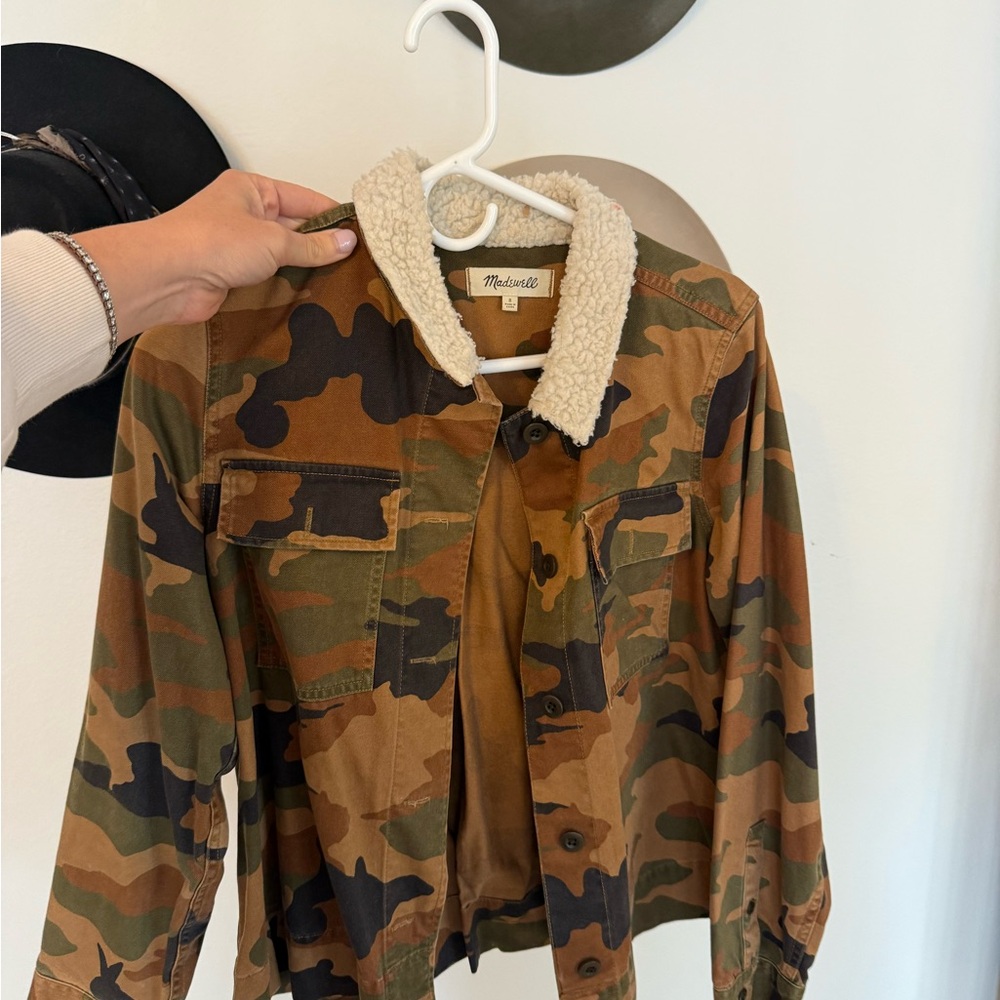 Madewell Camo Jacket w/ Sherpa Collar